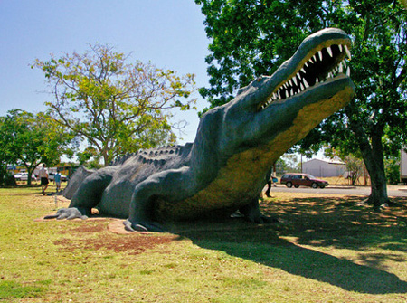 Crocodile statue