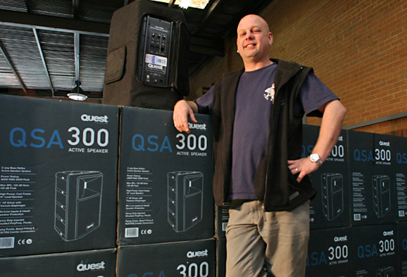 Norwest's Melbourne Branch production manager Tim Milikan with his new Quest boxes